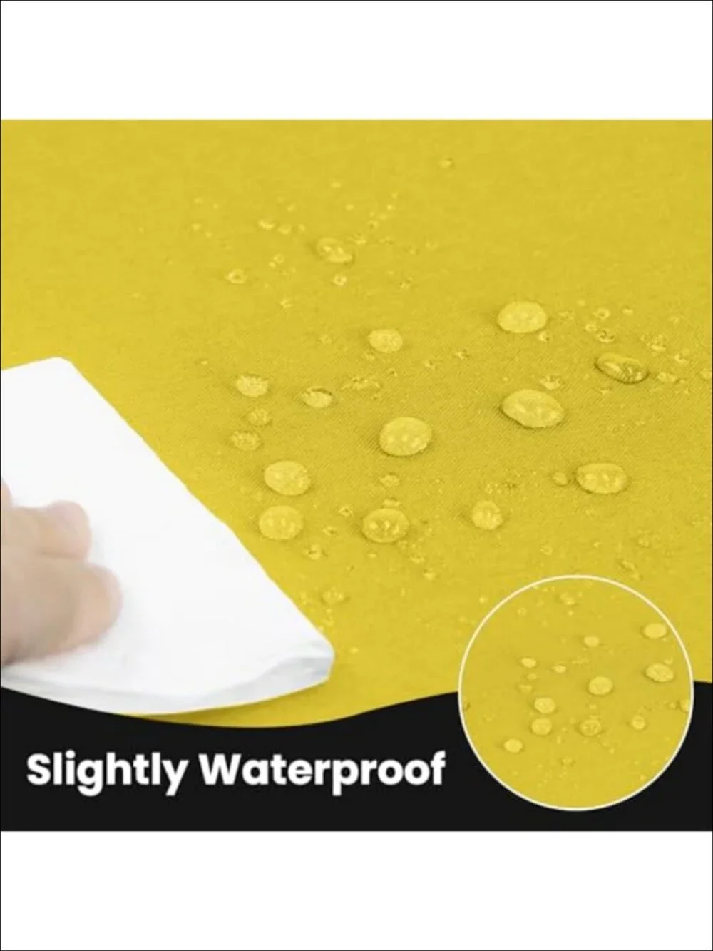 2 Pack Fitted Tablecloth 6FT Rectangle Water Resistant Polyester Cover